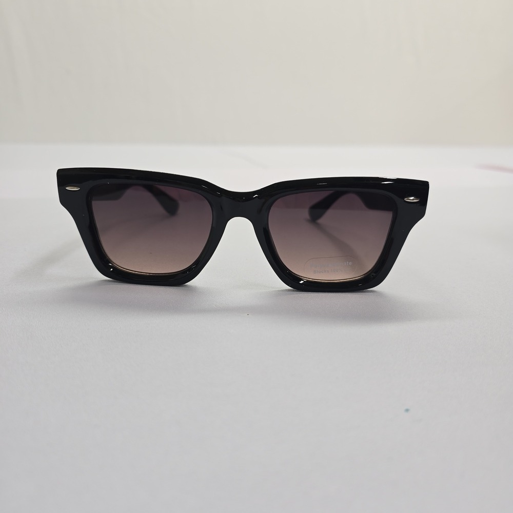 NEW Black Chunky Square‎ Sunglasses Gradient Lens UV Protection P25308AP